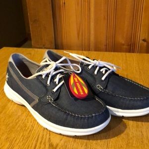 Skechers go step blue slip on loafers sz 9.5